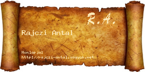 Rajczi Antal névjegykártya