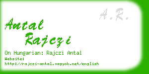 antal rajczi business card